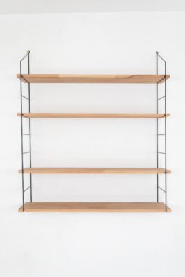 Antrachite Shelfing Unit with 4 Oak Shelves