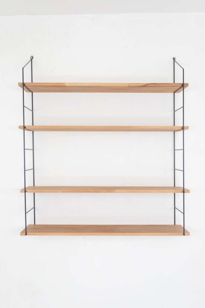 Antrachite Shelfing Unit with 4 Oak Shelves