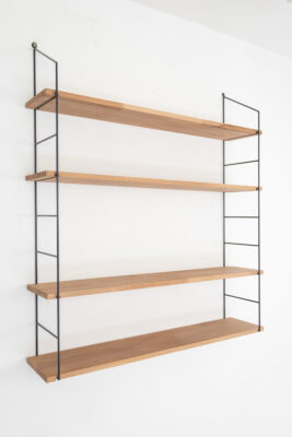 Antrachite Shelfing Unit with 4 Oak Shelves