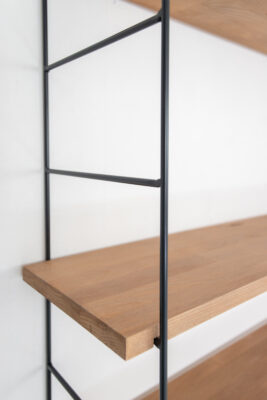 Antrachite Shelfing Unit with 4 Oak Shelves