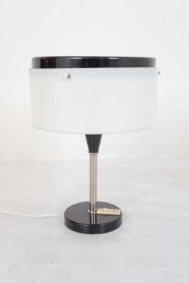 Bauhaus Style Vinyl Table Lamp with Chrome Parts