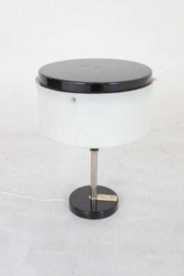 Bauhaus Style Vinyl Table Lamp with Chrome Parts