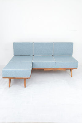 František Jirák Restored Folding Sofa with Ottoman