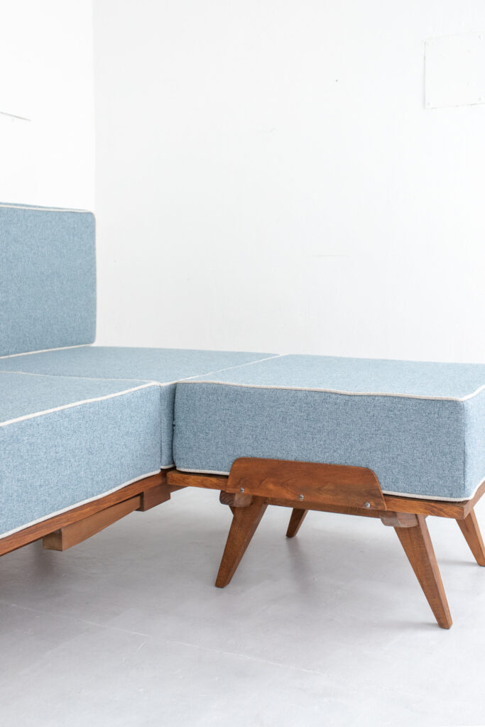 František Jirák Restored Folding Sofa with Ottoman