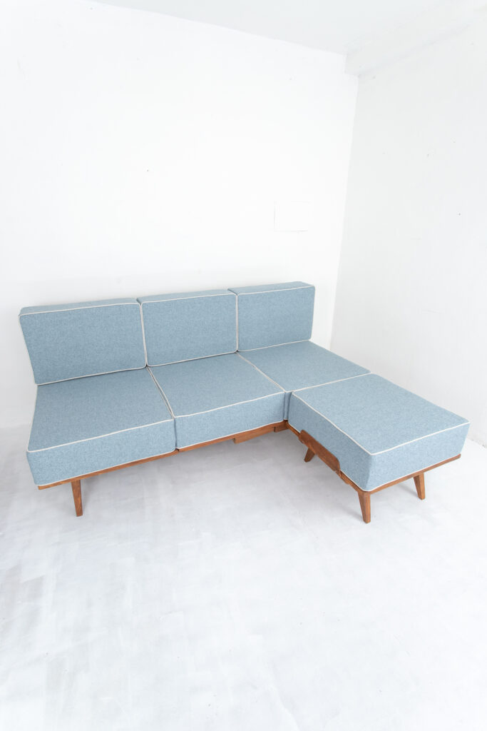 František Jirák Restored Folding Sofa with Ottoman