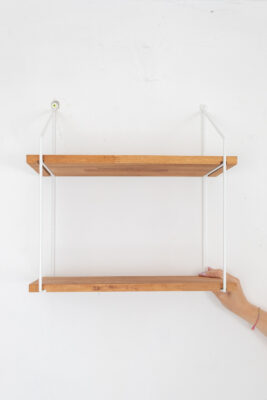 Small Size White Shelfig Unit with 2 shelves