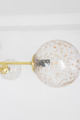 Sputnik' Copper Glass Chandelier with Unique Shades, 50's