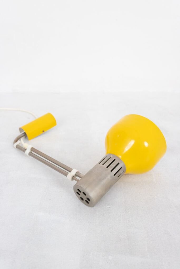 Yellow Metal Wall Lamp, 70's