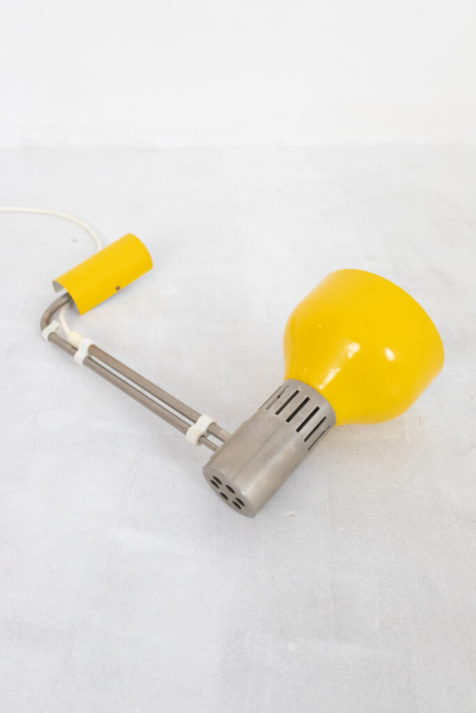 Yellow Metal Wall Lamp, 70's