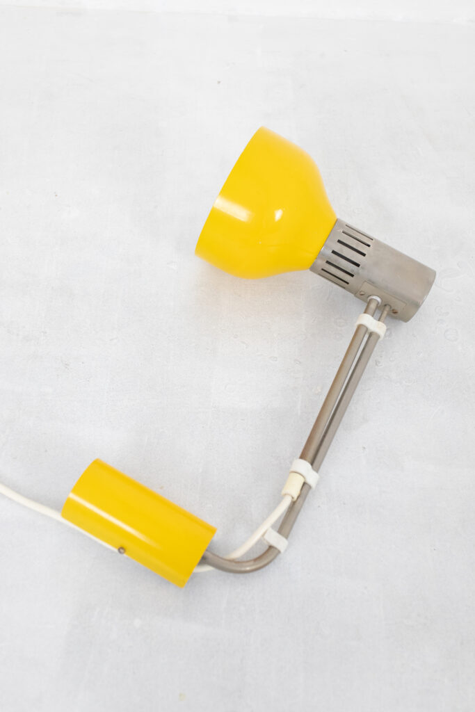 Yellow Metal Wall Lamp, 70's