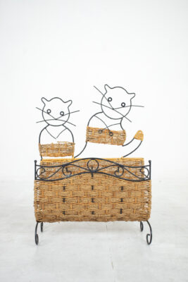 Mid-Century Magazine Rack / Cats