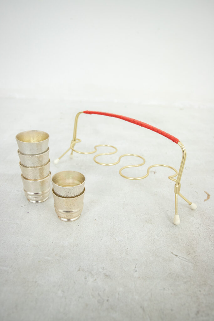 Glasses with Holder / Red