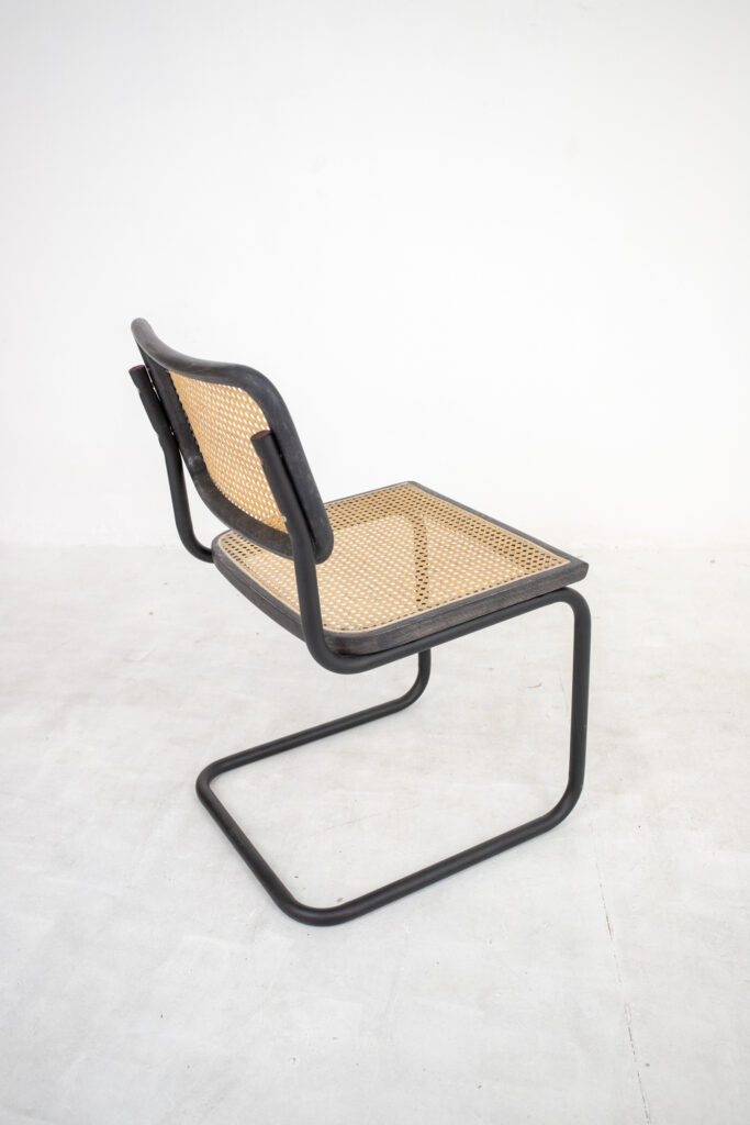 Black 'Cesca' Tubular Cane Chair