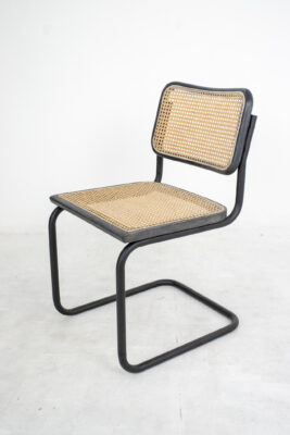 Black 'Cesca' Tubular Cane Chair