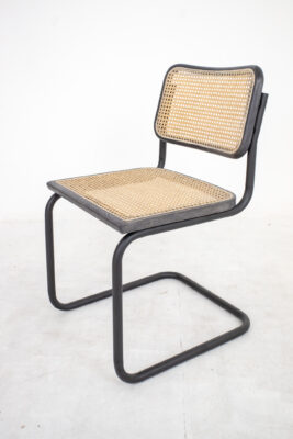 Black 'Cesca' Tubular Cane Chair