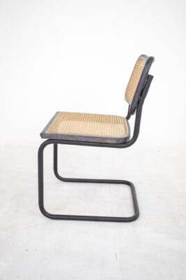 Black 'Cesca' Tubular Cane Chair