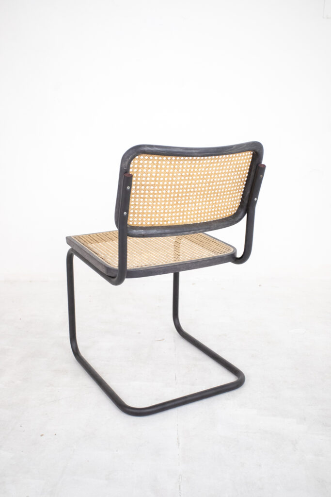 Black 'Cesca' Tubular Cane Chair