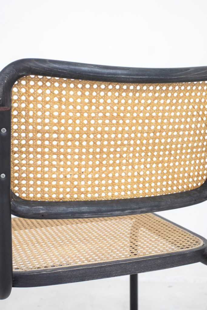 Black 'Cesca' Tubular Cane Chair