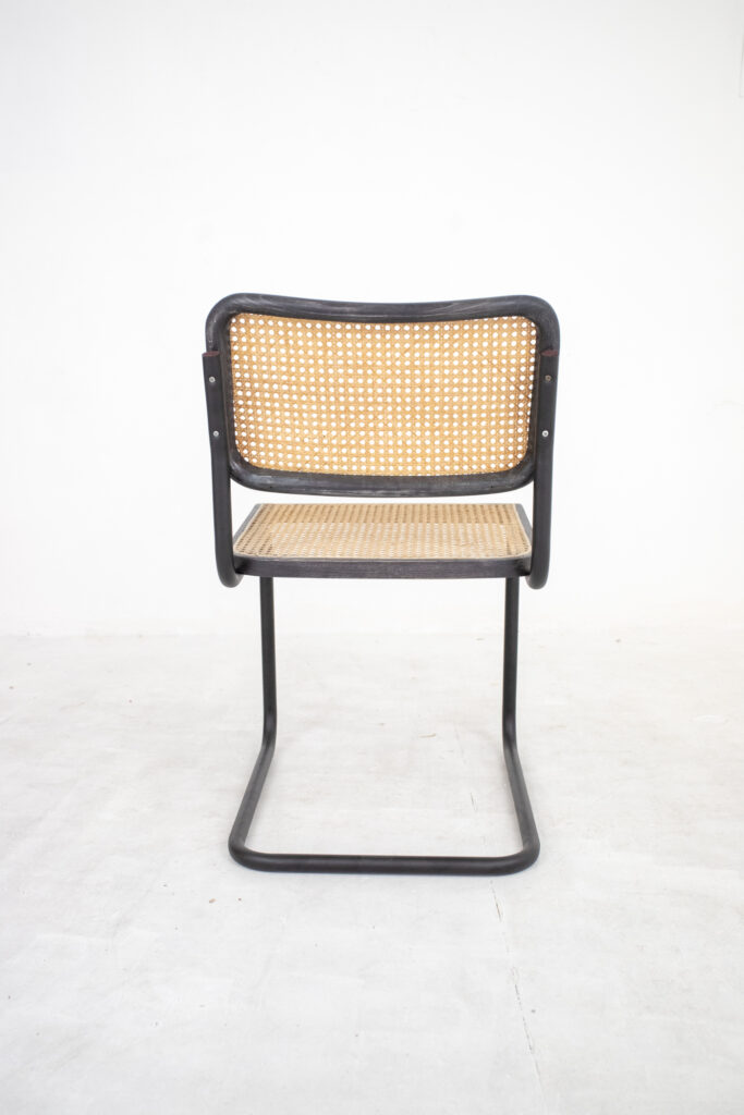 Black 'Cesca' Tubular Cane Chair