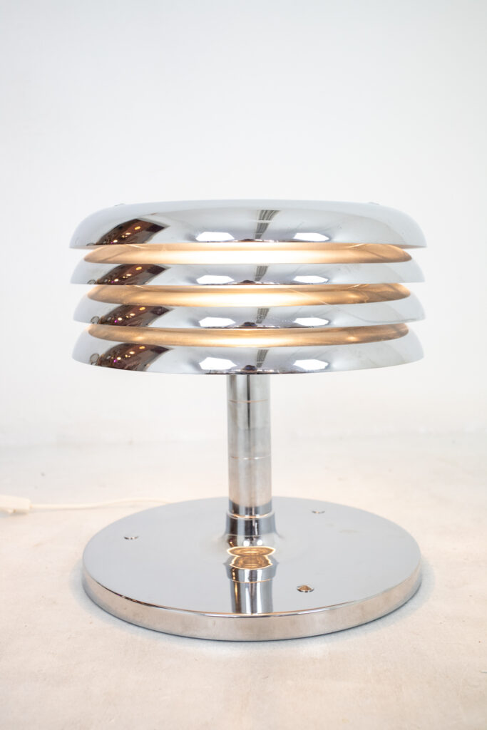 Tamás Borsfay Chrome Table Lamp in Perfect Condition