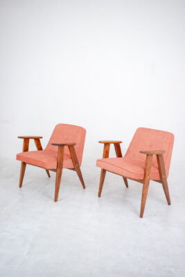 Josef Chierowski '366' Restored Salmon Armchairs