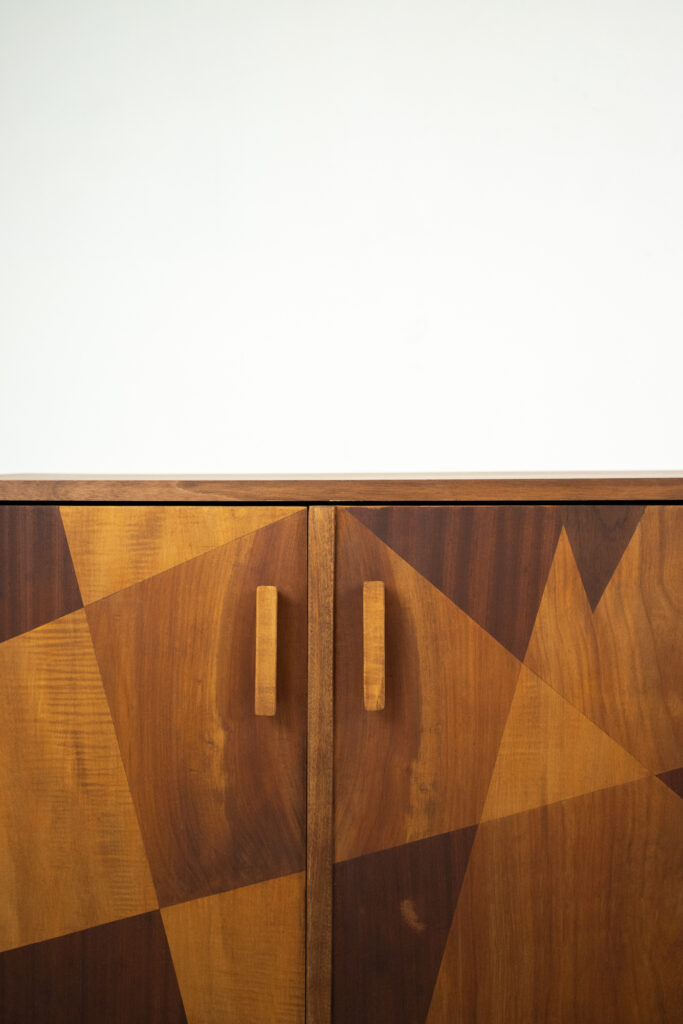 Restored Walnut Cabinet with Drawers