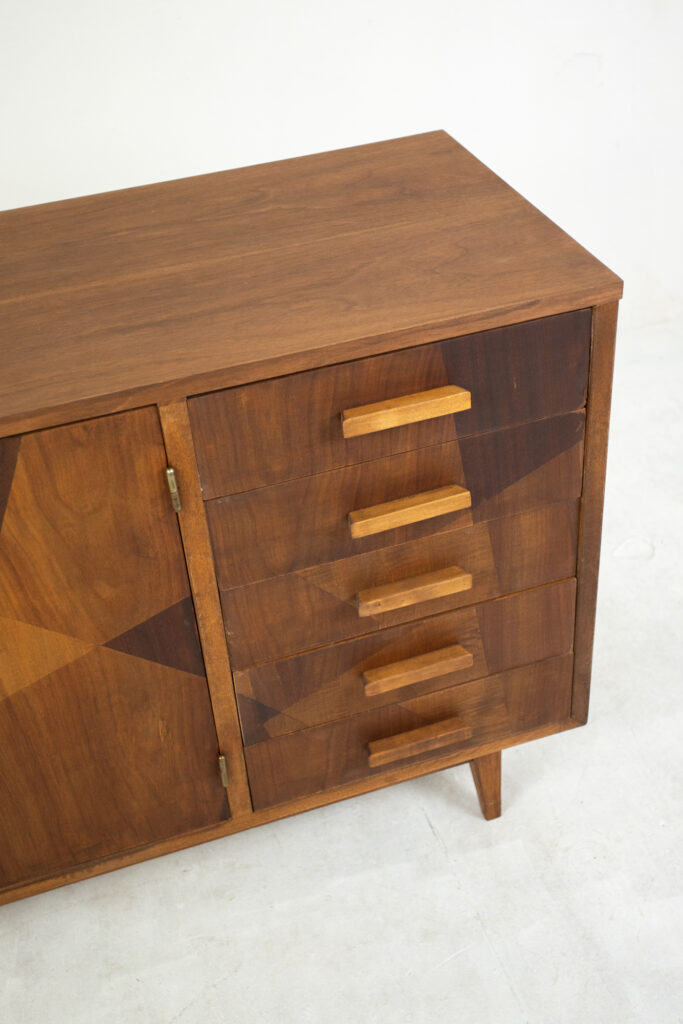 Restored Walnut Cabinet with Drawers