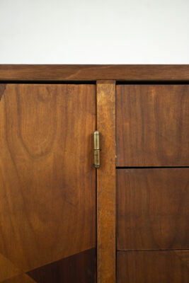 Restored Walnut Cabinet with Drawers