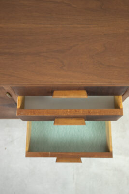 Restored Walnut Cabinet with Drawers