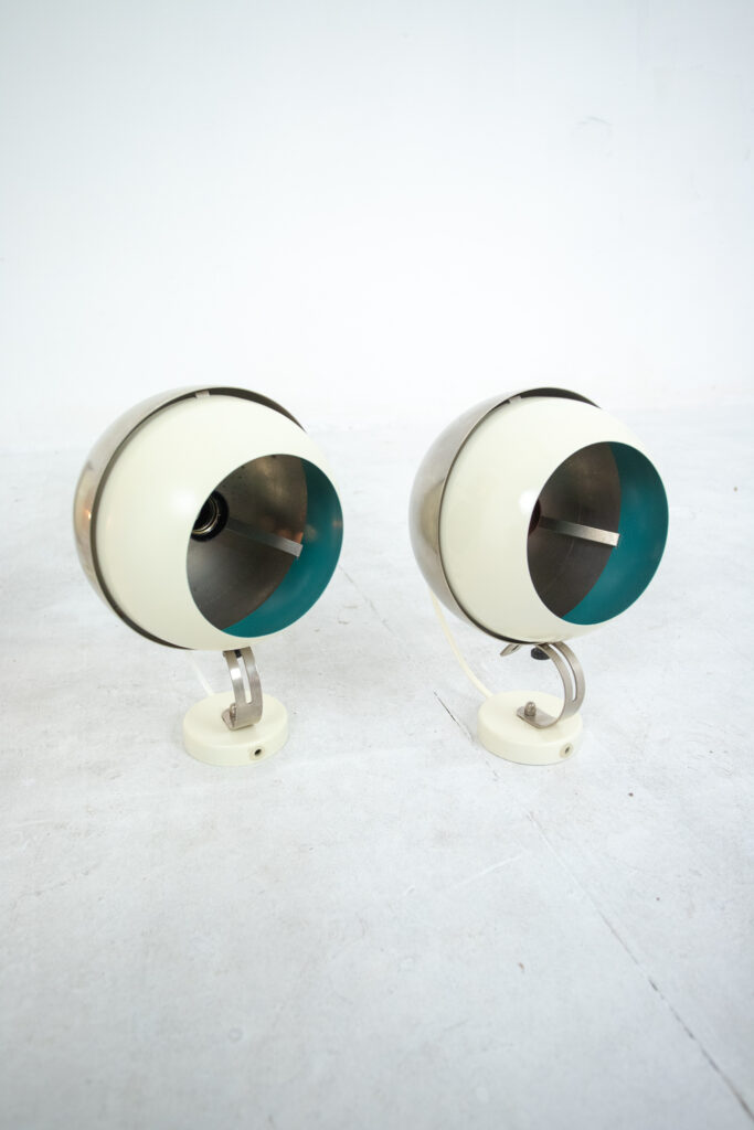 Space Age Wall Lamps Blue