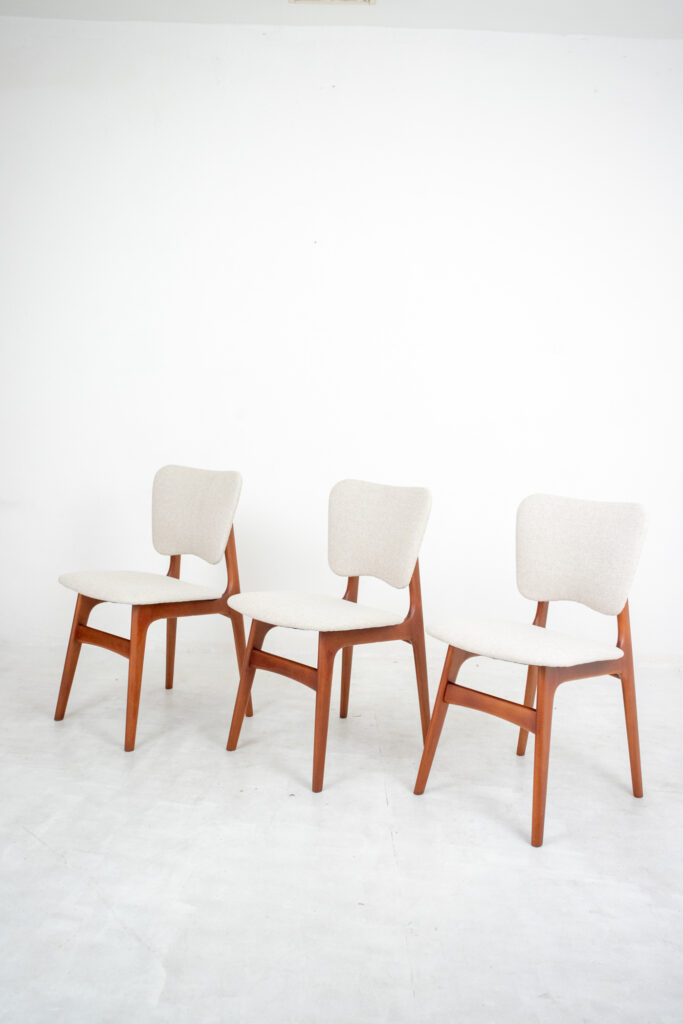 Beautifully Restored Wooden Chairs, 50's