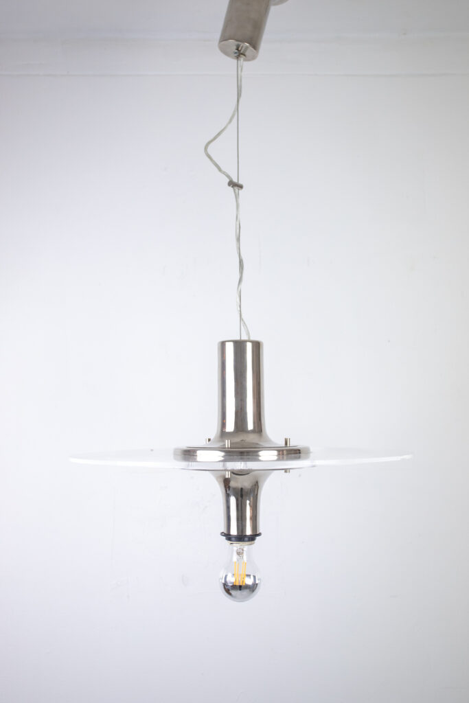 Streamline Chandelier with Chrome Parts