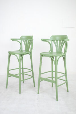 Sage Colored Thonet Bar Chairs in Pair