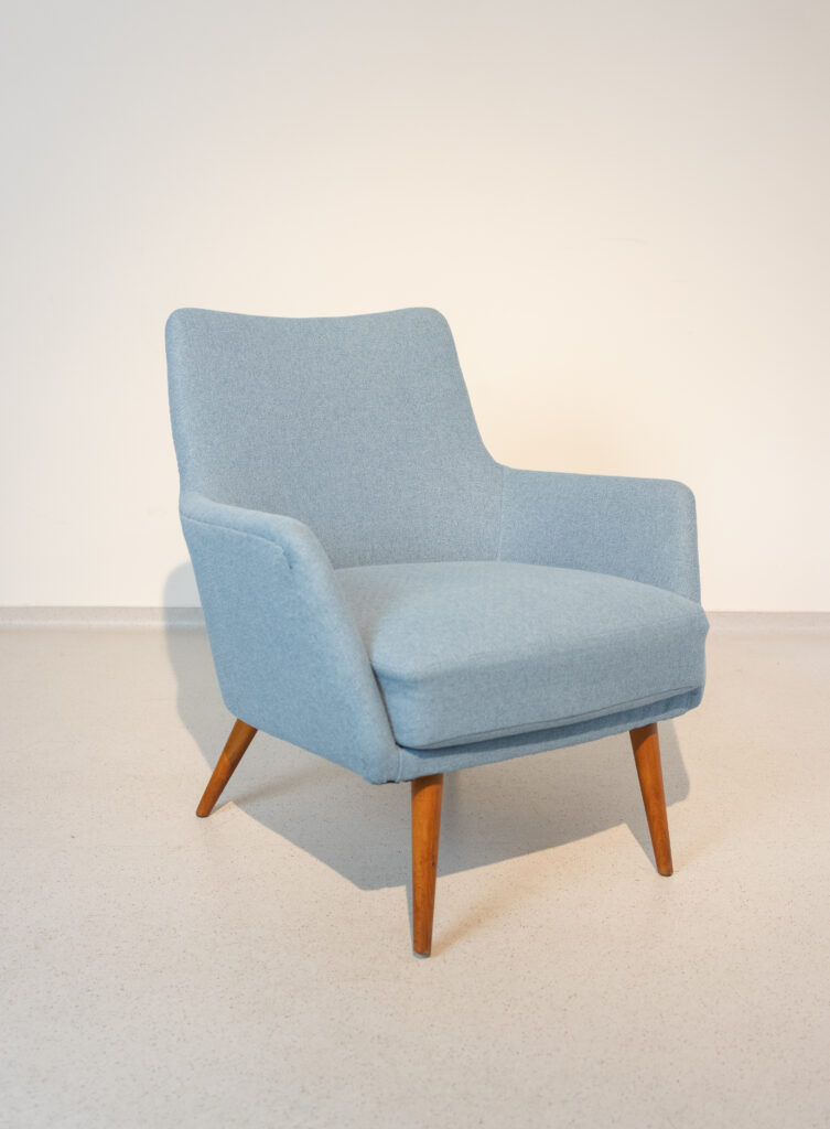 Light Blue Italian 'Cassina' Armchair, 50s