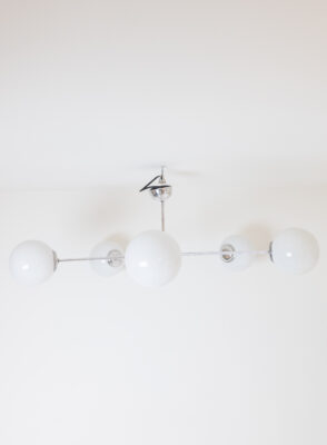 Sputnik Chrome Frosted Glass Pendant