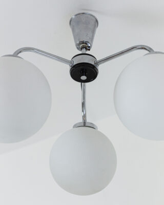 Mid-Century Tejüvegbúrás Csillár
