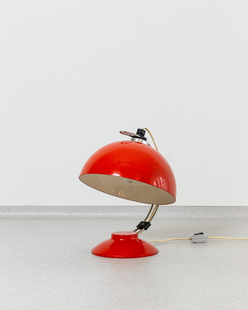 Mid-Century Piros Asztali Lámpa