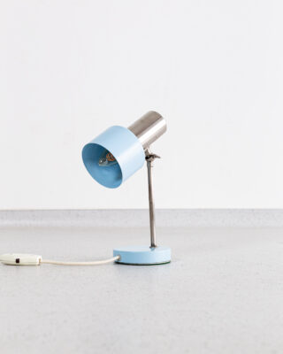 Adorable Pastel Blue Chrome Table Lamp