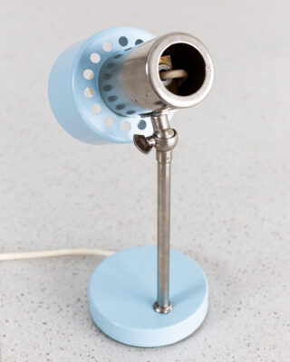 Adorable Pastel Blue Chrome Table Lamp