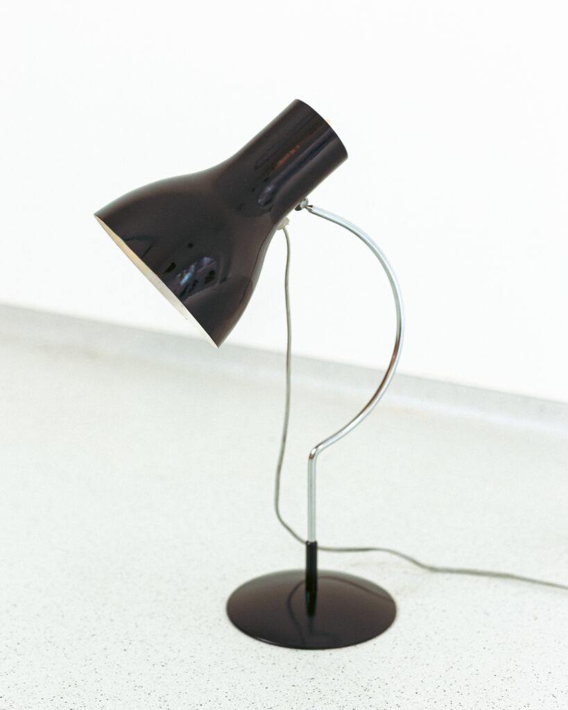 Josef Hurka 'Napako' Black/Chrome Table Lamp