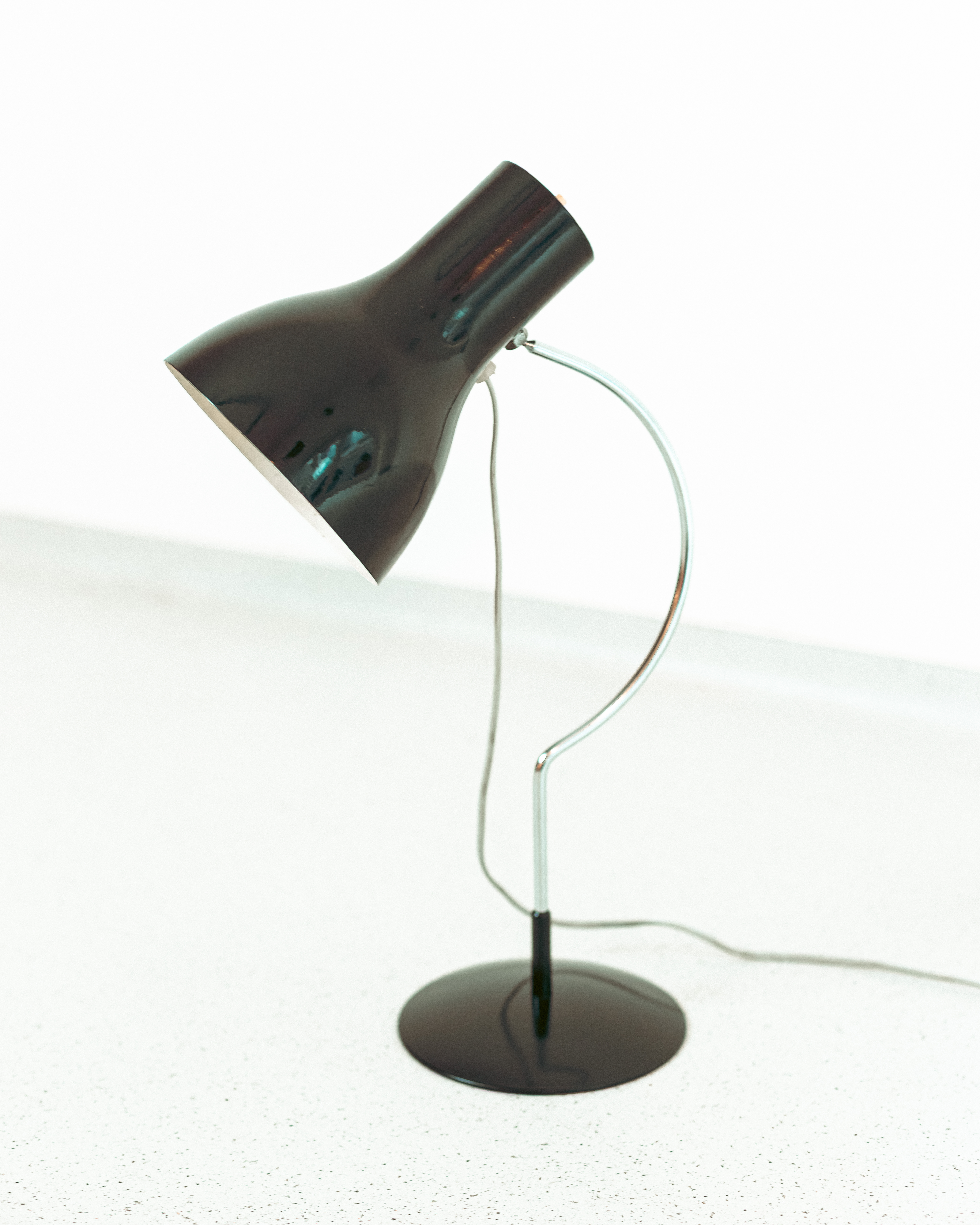 Josef Hurka 'Napako' Black/Chrome Table Lamp