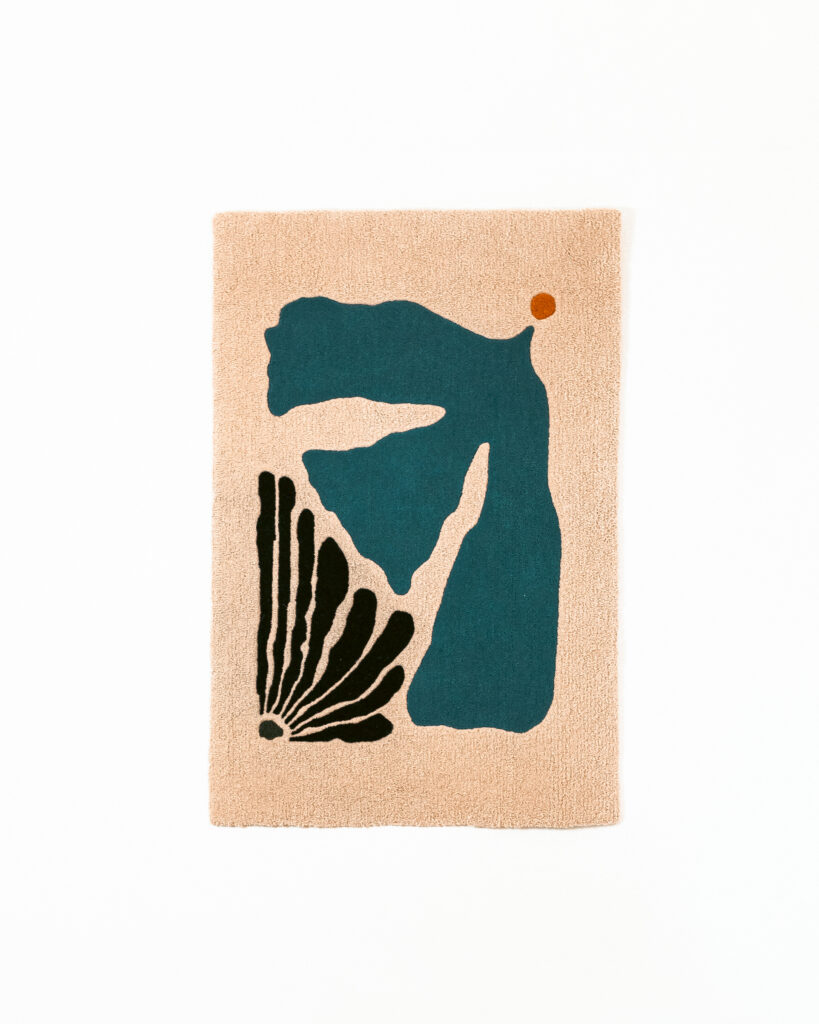 Sun and Bird Wool Carpet by Tiktik Studio