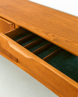 Beautifully Restored 'Beautility' Teak Curved Sideboard