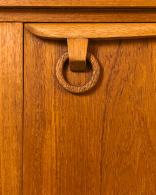 Beautifully Restored 'Beautility' Teak Curved Sideboard