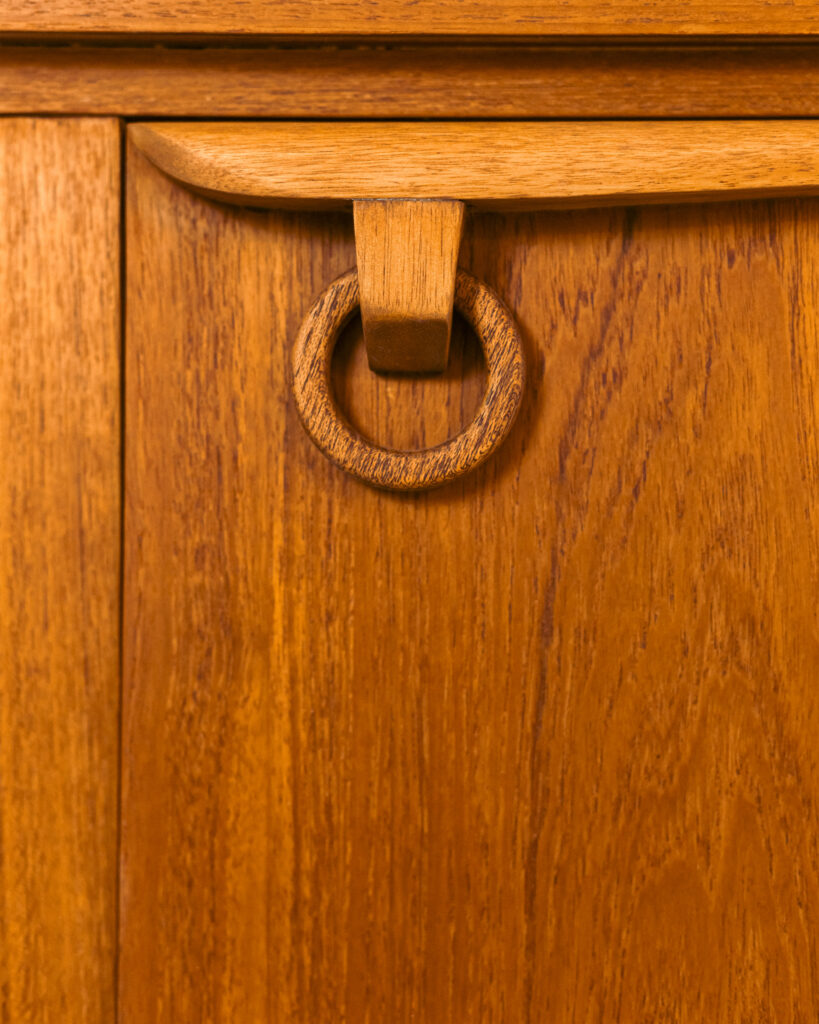 Beautifully Restored 'Beautility' Teak Curved Sideboard