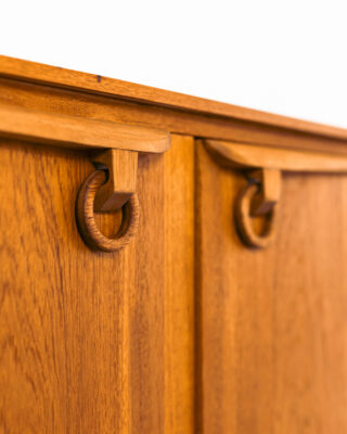 Beautifully Restored 'Beautility' Teak Curved Sideboard
