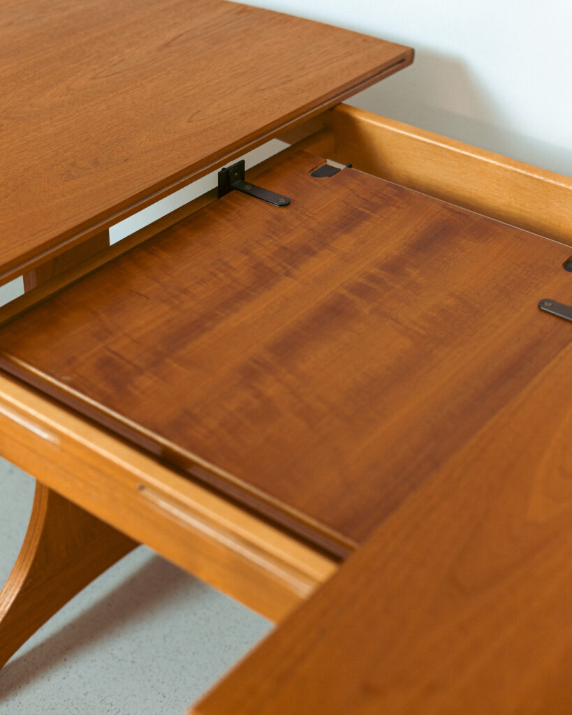 Teak Oval Restored Extendable Dining Table