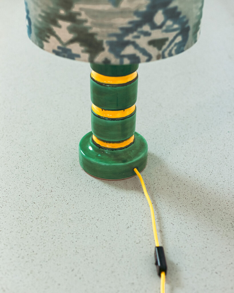 Green Ceramic Art Table Lamp