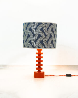 Wood Art Unique Fabric Shade Lamp