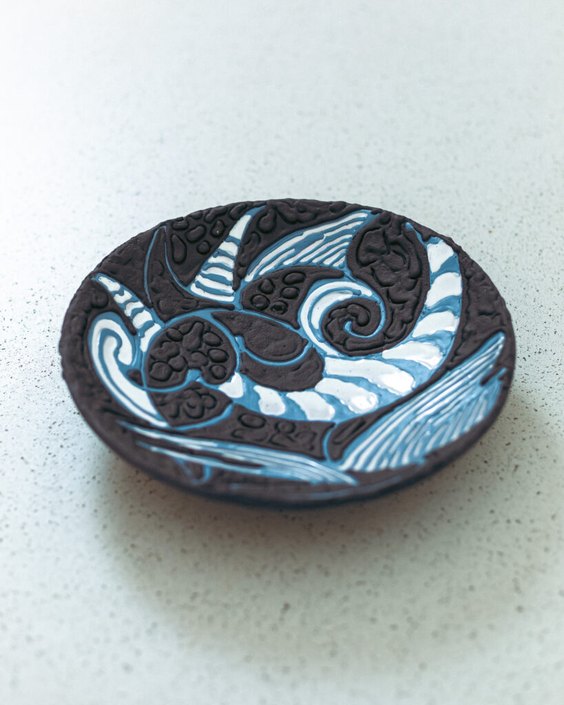 'Király' Ceramic Bowl Black/Blue